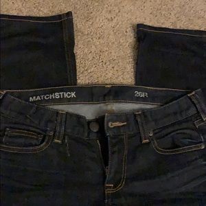 Almost black wash matchstick jeans